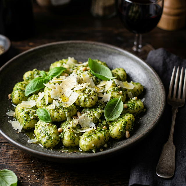 Gnocchi Creamy Pesto (Fresh Homemade Pasta & Risotto)
